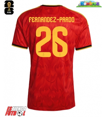 Bélgica Matias Fernandez-Pardo #26 Primera Equipación Mundial 2026 Manga Corta Bélgica Matias Fernandez-Pardo #26 Primera Equipación Mundial 2026 Manga Corta